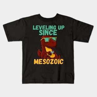 Leveling Up Since Mesozoic Kids T-Shirt